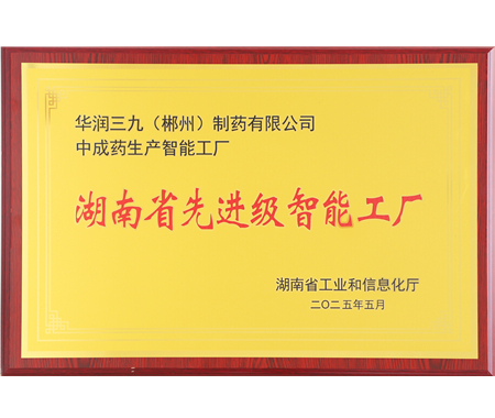 湖南省先進(jìn)級(jí)智能工廠